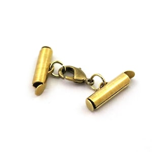 Miyuki Slide Tubes End Set, Tubos de extremo de latón crudo de 4x15 mm para Miyuki, Conectores de pulsera, Tapas de extremo deslizante, Hallazgos, Pulseras