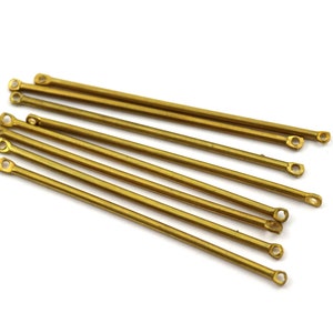 2x60 mm Raw Brass Round Bar, Round Stick Connector, Round Rod Findings, Tube Spacer Bead, Brass Bar Connector, Spacer, Jewelry