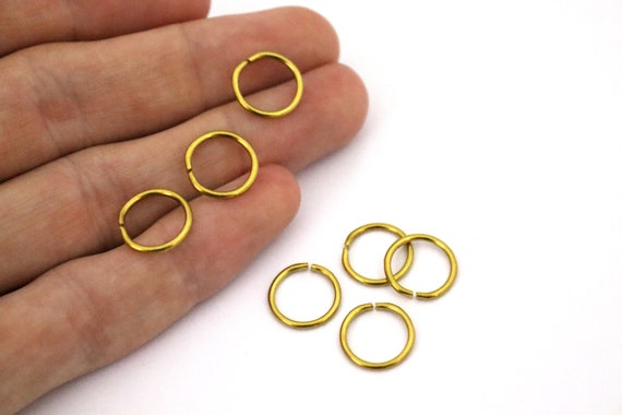 1.20x12 Mm Raw Brass Jump Rings, Jump Ring Connectors, Jump Rings