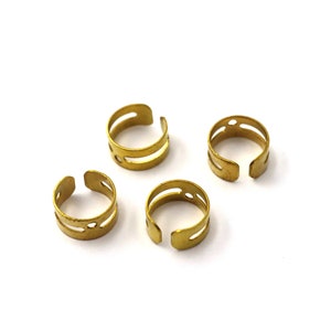 Raw Brass Cartilage Earring, Ear Cuffs With 1 Holes, Brass Ear Cuffs, 9 mm Diameter