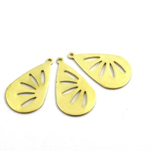 0.80x16x27 mm Raw Brass Drop Findings, Drop Charm, Drop Pendant, Drop Shape Findings, Drop Shape Charms