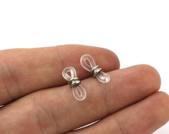 12 mm Eyeglass Holders, Rubber Ends Eyeglasses Holder, Eyeglass Chain Holder, Rubber Glasses Holders, Eyeglass Chain End