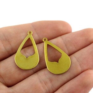 0.80x16x27 mm Raw Brass Drop Findings, Drop Charm, Drop Pendant, Drop Shape Findings, Drop Shape Charms