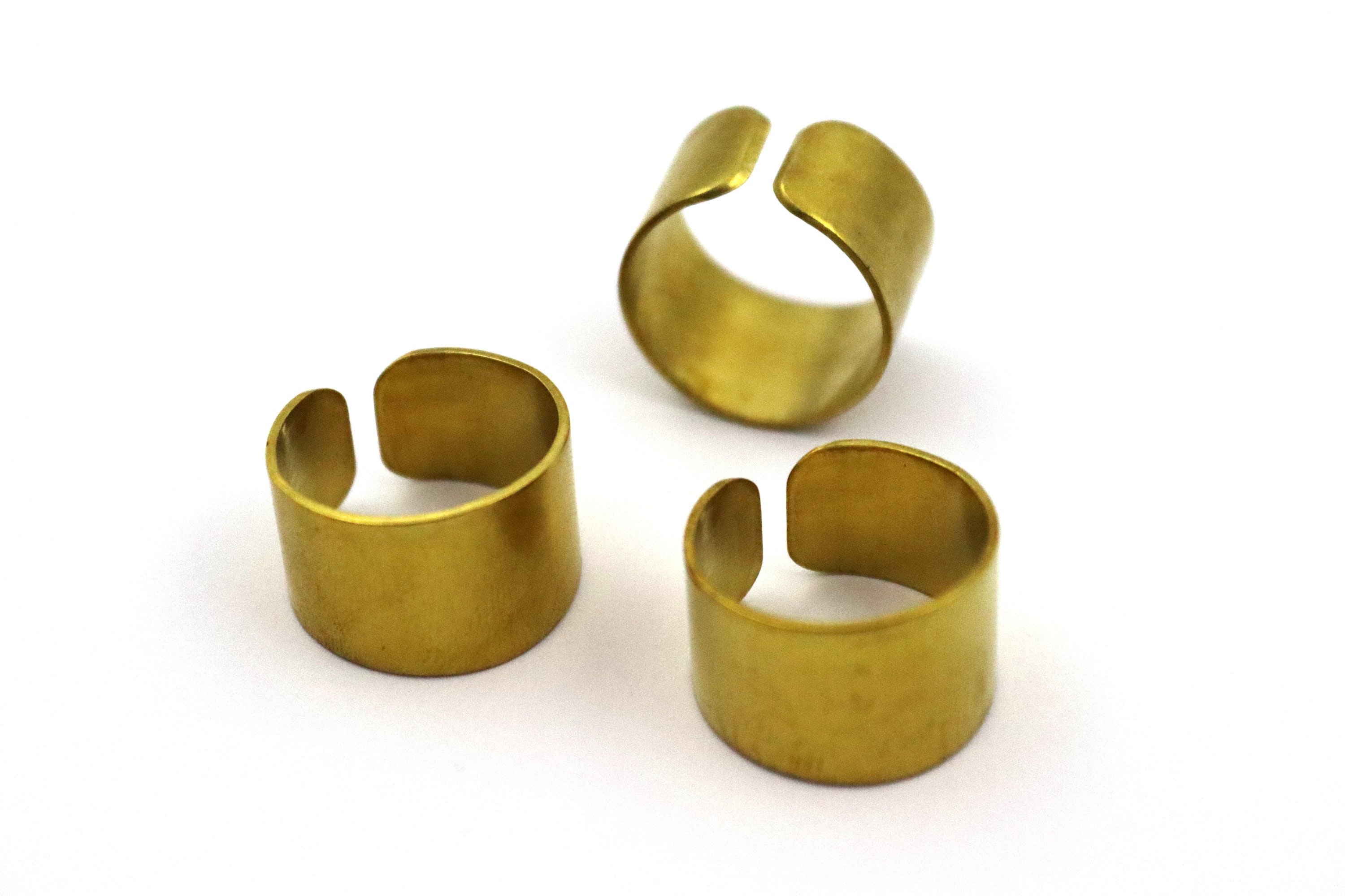 Raw Brass Adjustable Ring, 20 mm Diameter 14 mm Width, Brass Ring…