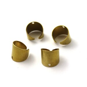 Boucle d’oreille en cartilage de laiton brut, poignets d’oreille avec 1 trous, poignets d’oreille en laiton, diamètre de 9 mm