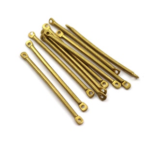 2x40 mm Raw Brass Round Bar, Round Stick Connector, Round Rod Findings, Tube Spacer Bead, Brass Bar Connector, Spacer, Jewelry