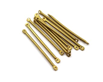 2x40 mm Raw Brass Round Bar, Round Stick Connector, Round Rod Findings, Tube Spacer Bead, Brass Bar Connector, Spacer, Jewelry