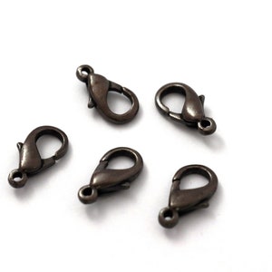 8x14 mm Antique Copper Color Lobster Clasps, Lobster Claw, Claw Clasps, Lobster Clasp Findings, Clasp, P03
