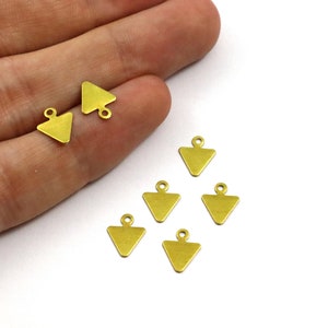 0.5x8x10 mm Raw Brass Triangle Charm, Triangle Findings, Triangle Shape Findings, Triangle Shape Charms, Raw Brass Findings, Jewelry Making