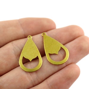 0.80x16x27 mm Raw Brass Drop Findings, Drop Charm, Drop Pendant, Drop Shape Findings, Drop Shape Charms