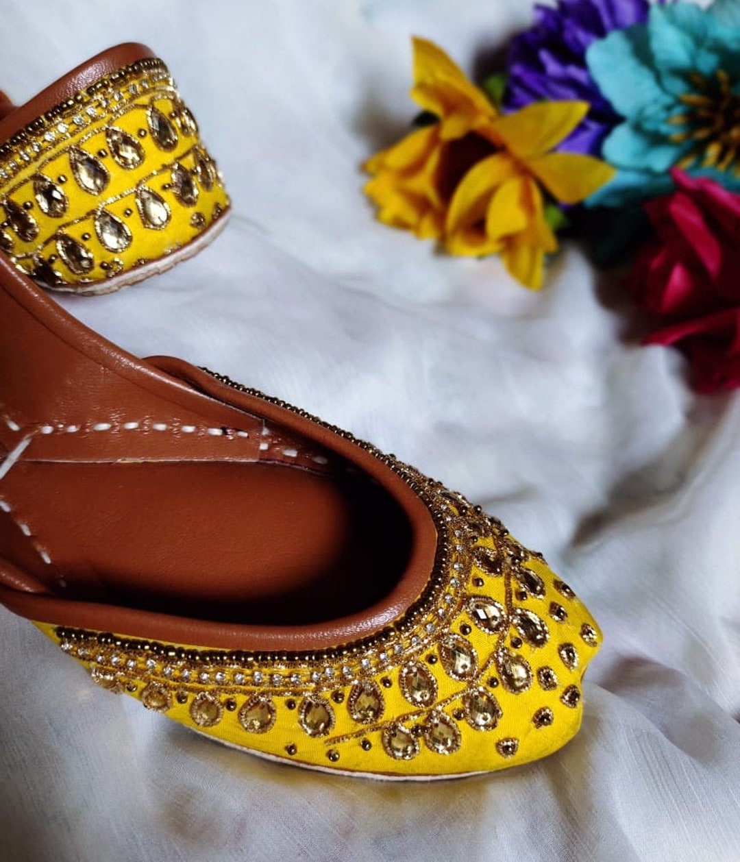 yellow bridal shoes