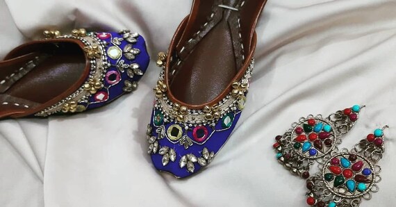 Handgemaakte Koningsblauwe Jutti Schoenen voor Meisjes - Etsy België