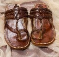 HandCrafted Boho Style Leather Kolhapuri Sandals for Girls, Birthday Gift for Her, T-strap Slide Sandal, Beachwear Ethnic Slip ons product logo
