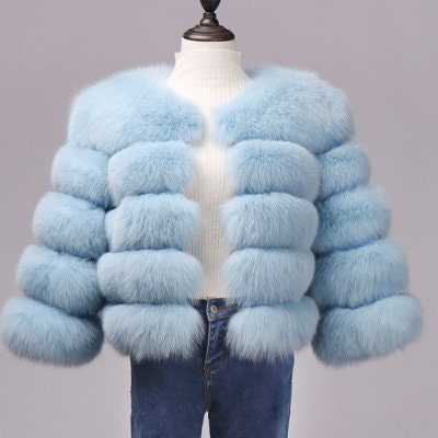 Slim Short Faux Fur Jacket Coat for Her Winter Fur Coat - Etsy