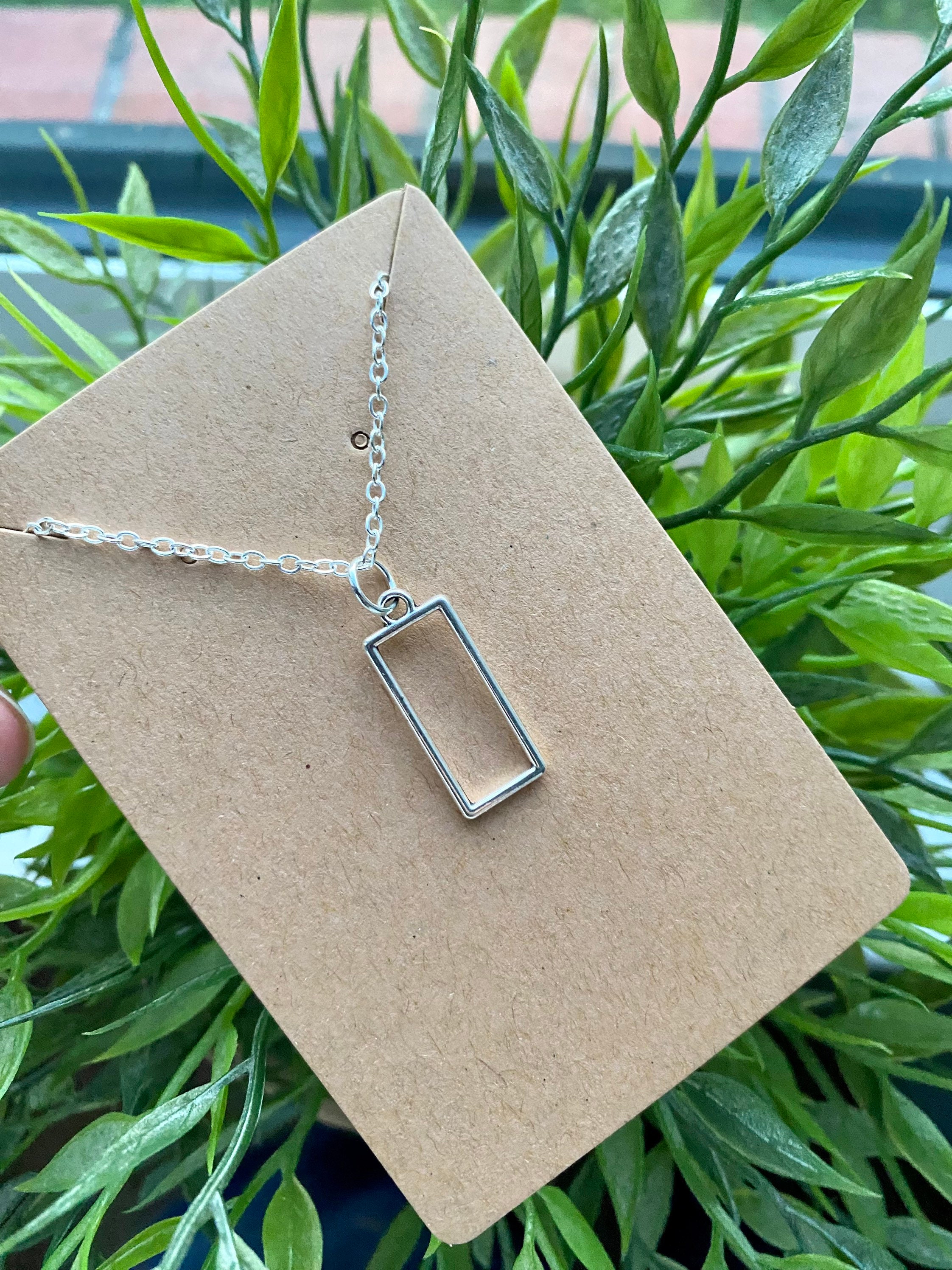 The 1975 rectangle best sale necklace