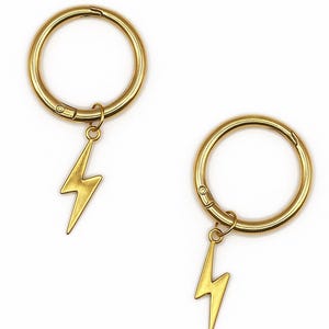 Doc Marten Charms for boots - Gold lightning charms PAIR