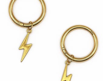 Doc Marten Charms for boots - Gold lightning charms PAIR