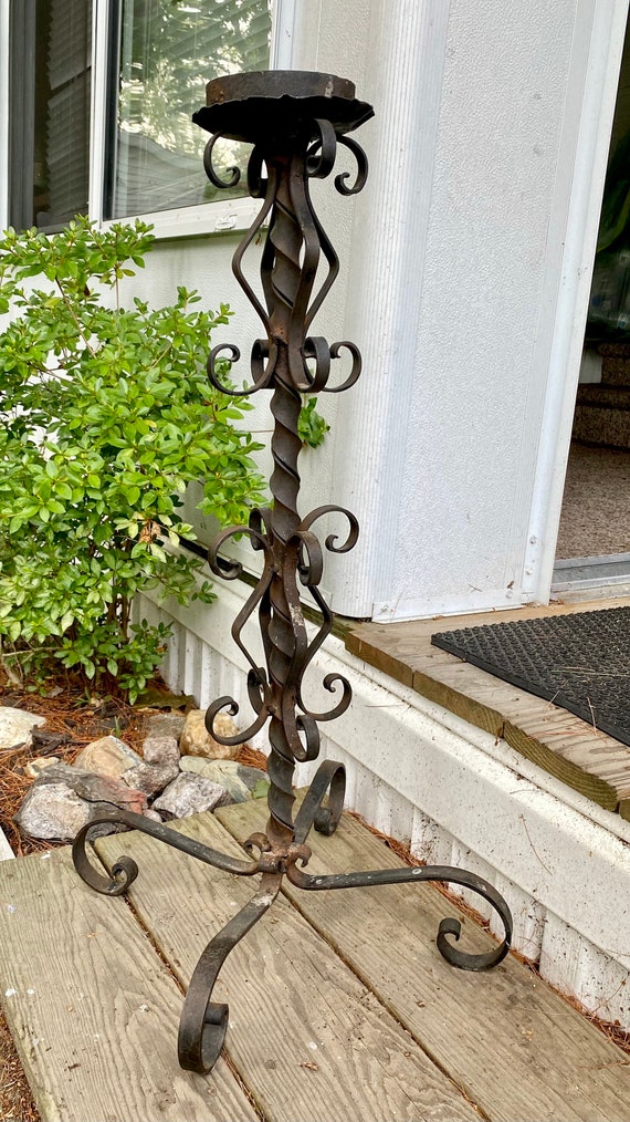 Antique French Revival Wrought Iron Standing Etsy