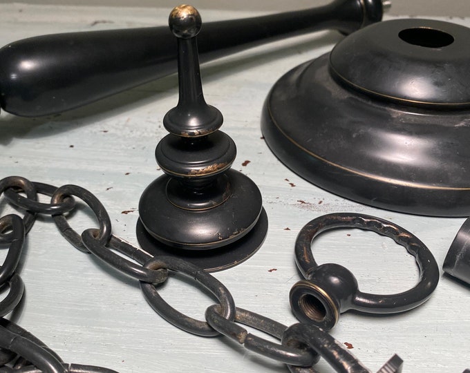 Chandelier Lamp Parts Lot Finials Chains Post 15.5 Etsy