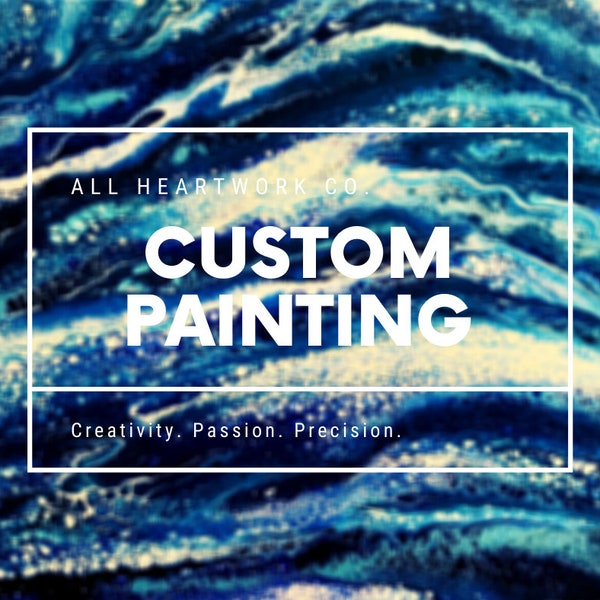 Small Custom One of a Kind Acrylic Abstract Painting- Fluid Artwork - Any Color - Any Technique