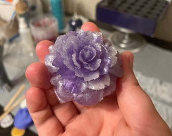 Custom Carnation/Rose Flower Accent,  Any Colors, Perfect Resin Flower Shelf Accent Piece, resin flower, resin rose, resin carnation, colore