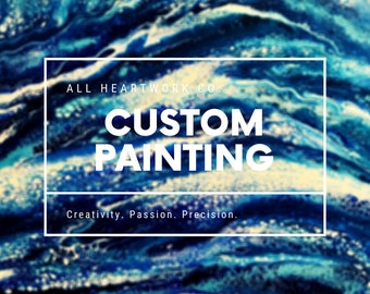 Big Custom Artwork - Acrylic Abstract Dutch pour Painting - Fluid Artwork - Any Technique