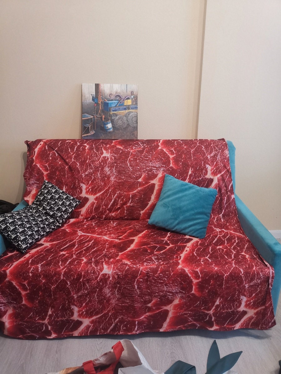 Meat Blanket Funny Soft Fleece Meat Blanket Food Blanket for Etsy