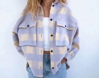 plaid coats & jackets