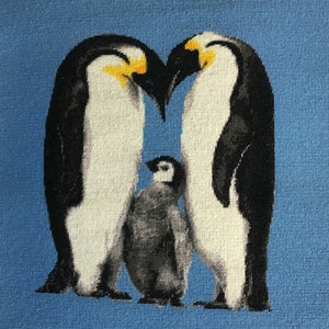 Proud Penguins needlepoint kit