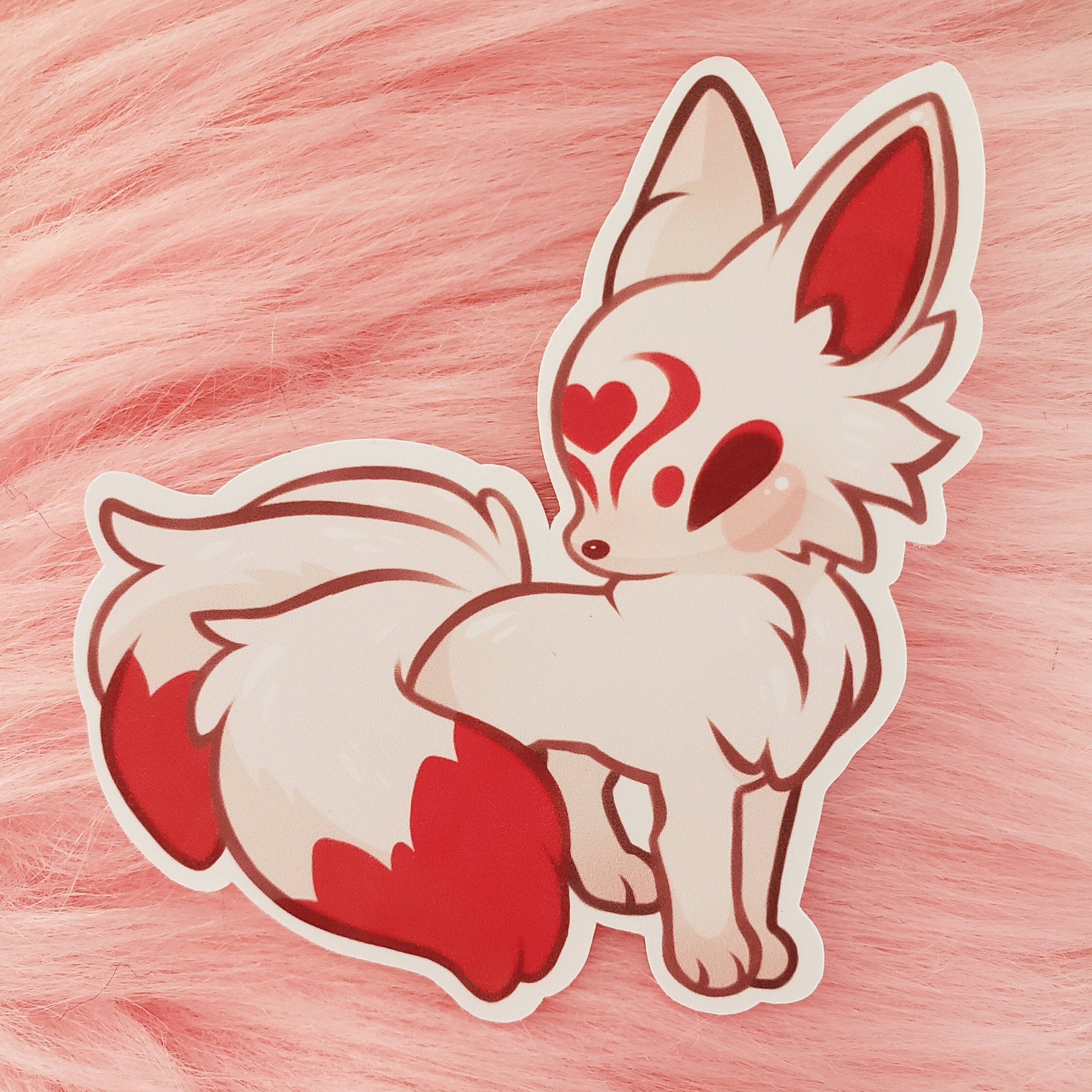 Cute Kawaii Kitsune Fox Sticker Etsy