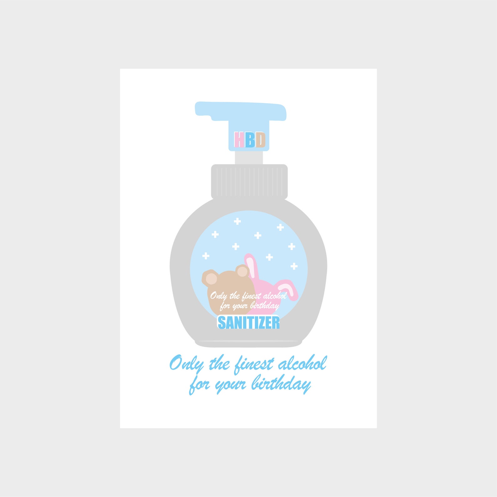 Printable Sanitizer Birthday Card Quarantine Design - Etsy UK