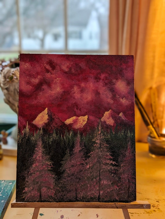 Satin acrylic paint on canvas sale