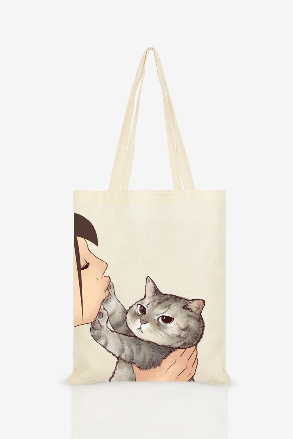 Cat and Cat Mother Printed Canvas Tote Bag Tote Bag for Cat - Etsy