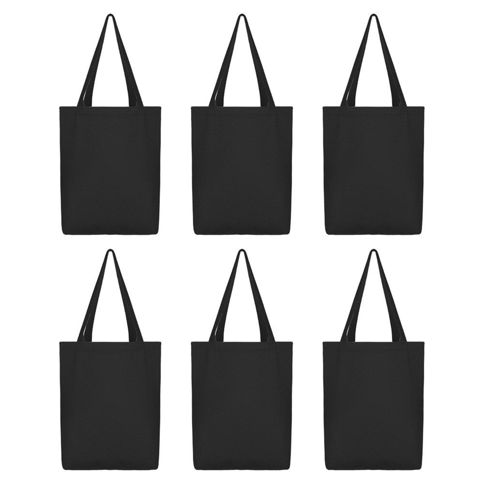 Canvas Black Tote Bag With Handle for Women Cotton Reusable Etsy