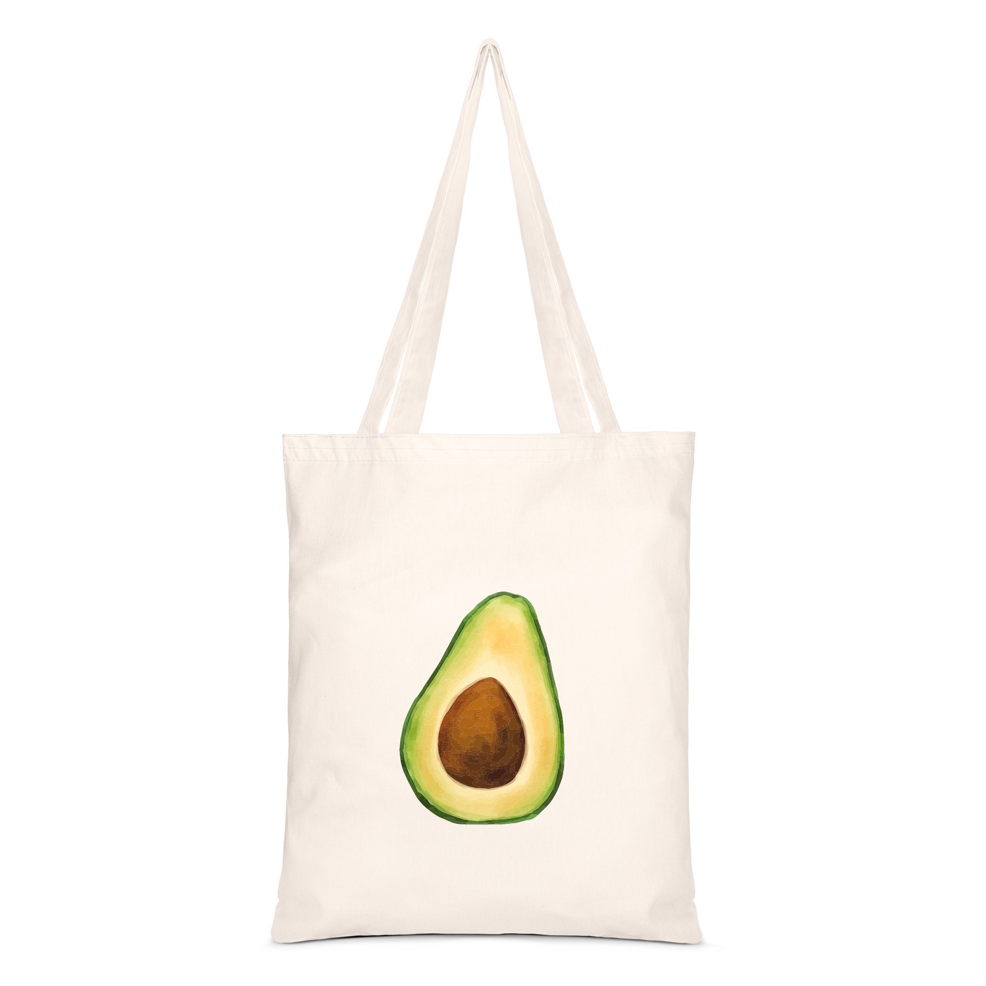 Avocado Tote Bag for Women Beige Color Cotton Canvas Fabric - Etsy