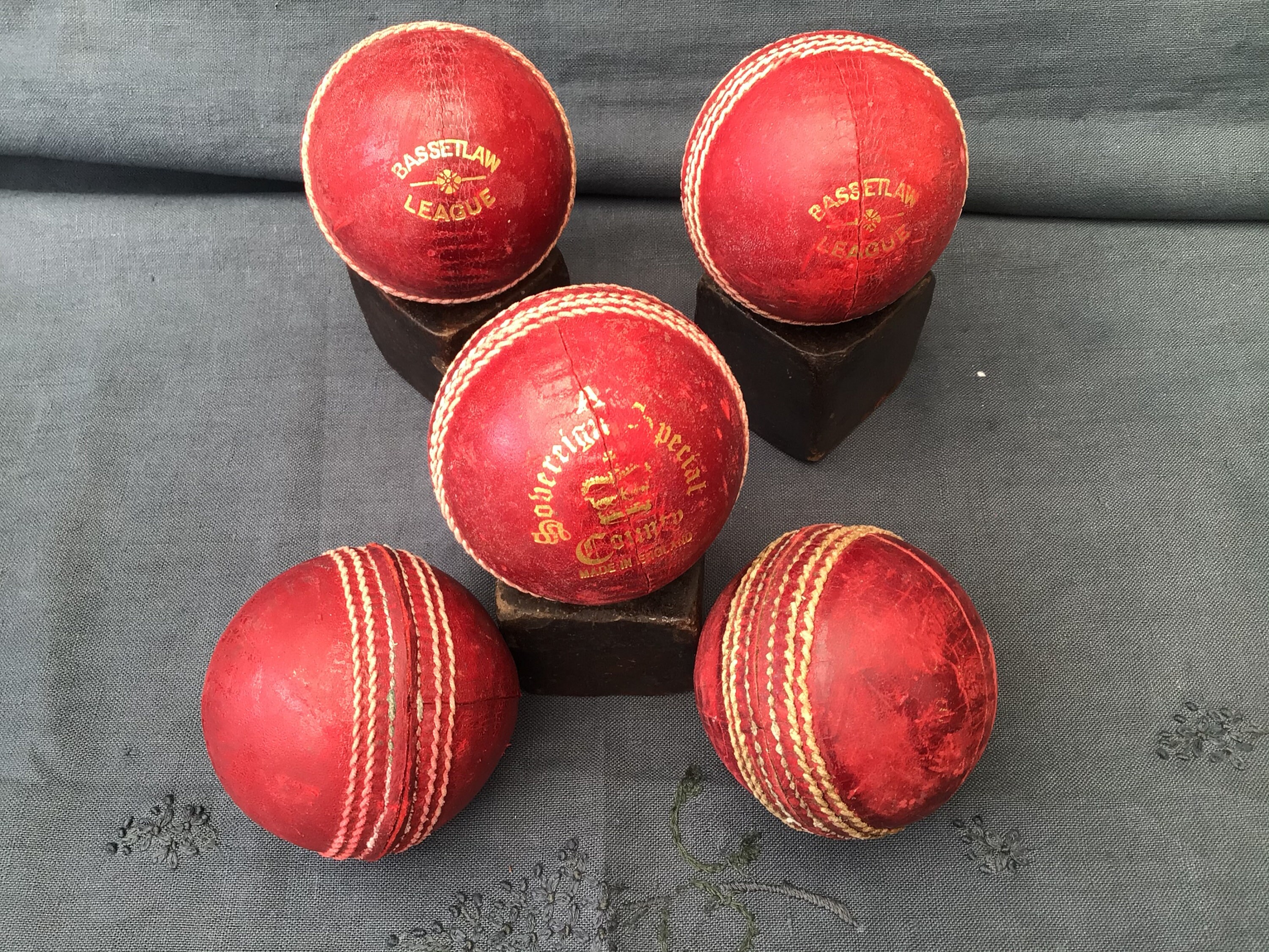 Vintage leather cricket ball old cricket balls used red Etsy