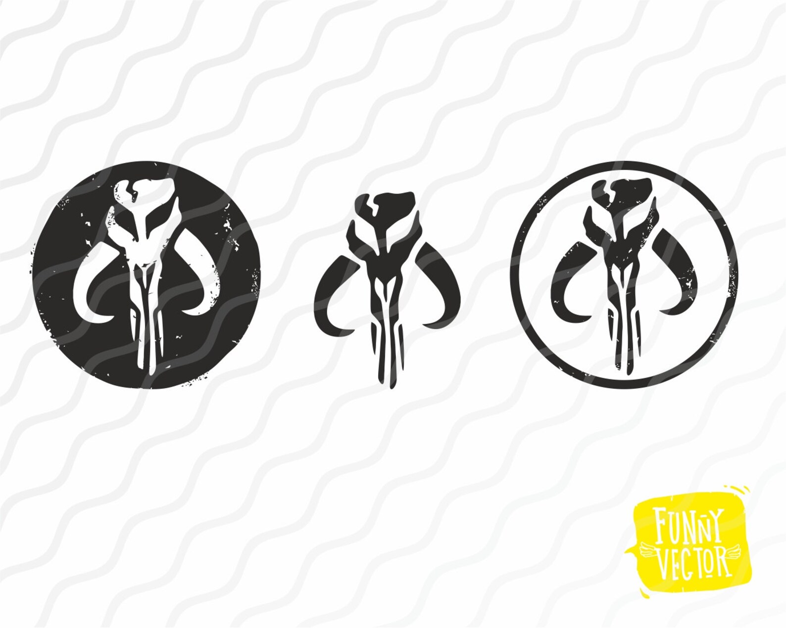 Mandalorian skull symbol svg logo for cricut handmade Etsy