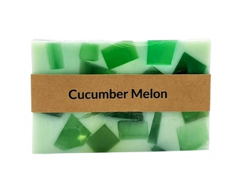 Cucumber Melon Fruity Glycerin Soap Bar made with Goat Milk