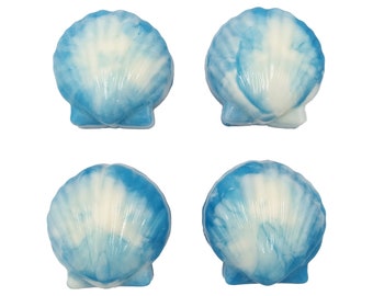 4 Blue Sea Shell Goat Milk Glycerin Bar Soaps - Bulk