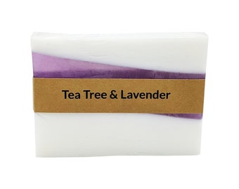 Tea Tree & Lavender Essential Oil Glycerin Soap Made With Goat Milk