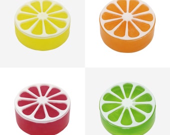 Citrus Glycerin Soap Bar Sampler - Orange, Lemon, Lime, and Grapefruit