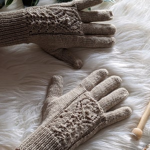 Gants grelot Beige