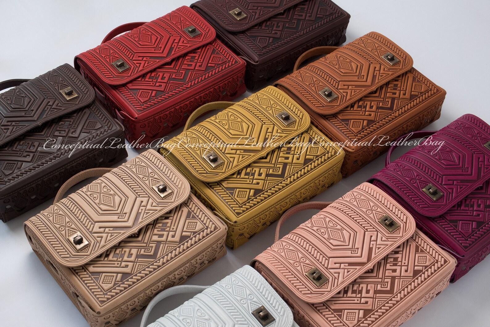 Red Leather Briefcase Red Crossbody Briefcase Women's Etsy