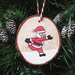 Yoga Santa - Hand Painted Christmas Decoration