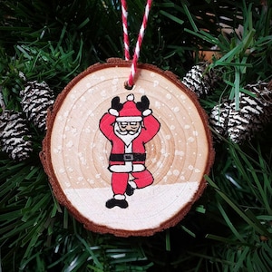 Yoga Santa - Hand Painted Christmas Decoration