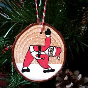 Yoga Santa - Hand Painted Christmas Decoration