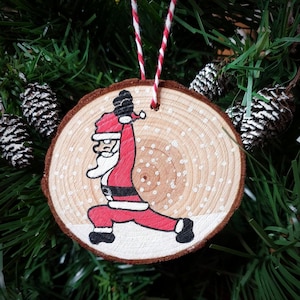 Yoga Santa - Hand Painted Christmas Decoration