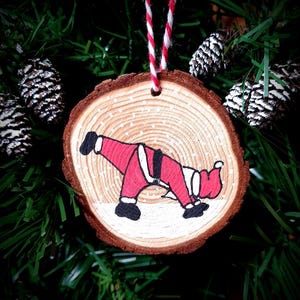 Yoga Santa - Hand Painted Christmas Decoration