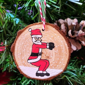 Yoga Santa - Hand Painted Christmas Decoration