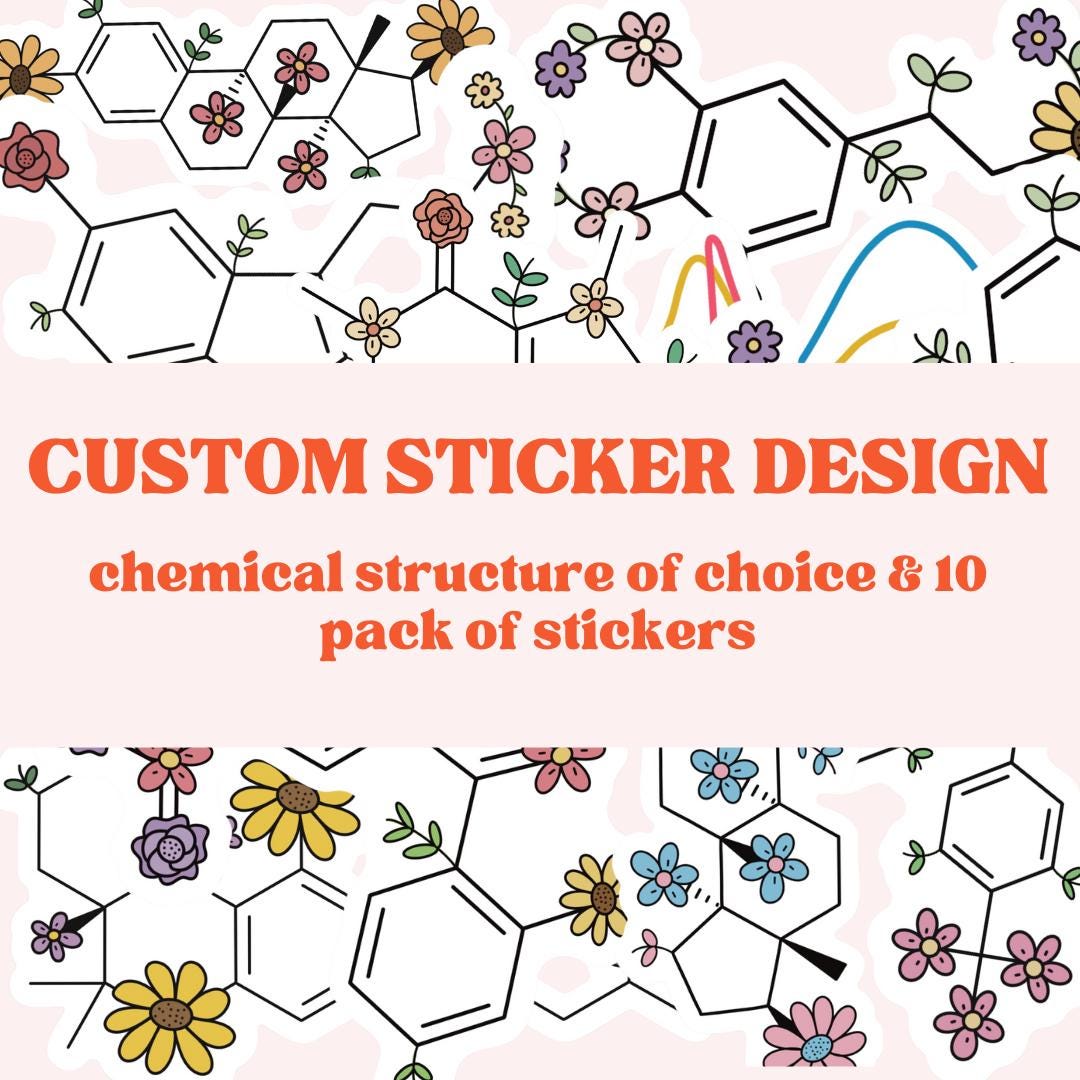 CUSTOM STICKER DESIGN & 10 Pack - Etsy